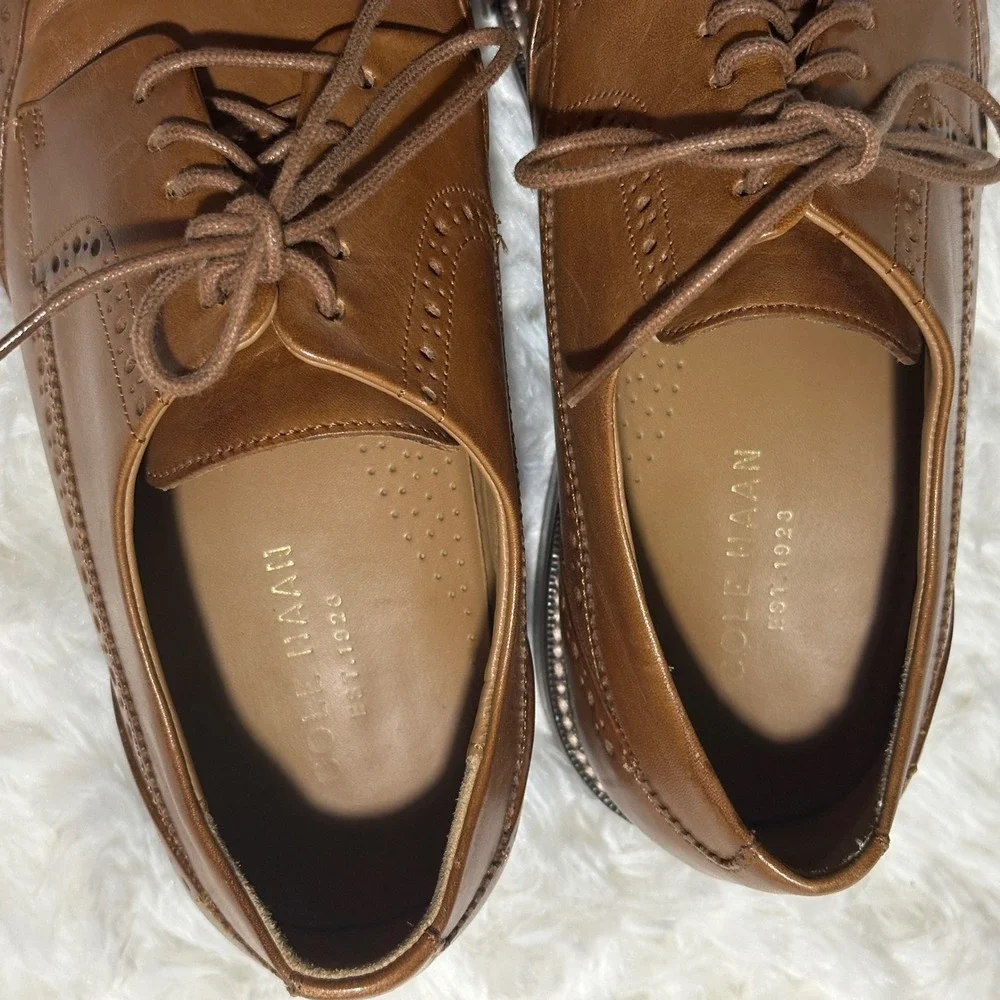 Cole Haan Williams‎ Wingtip Oxford Mens 10.5 Brown Leather Brogue Dress C20322